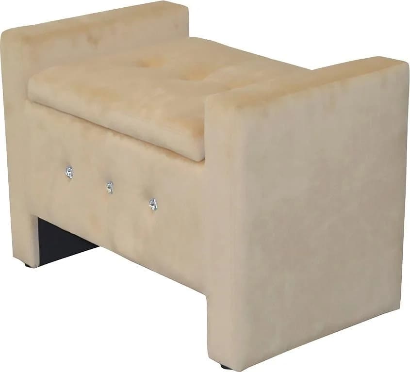 INOSIGN Sitztruhe Beige Samtbezug mit Stauraum - Bild 2