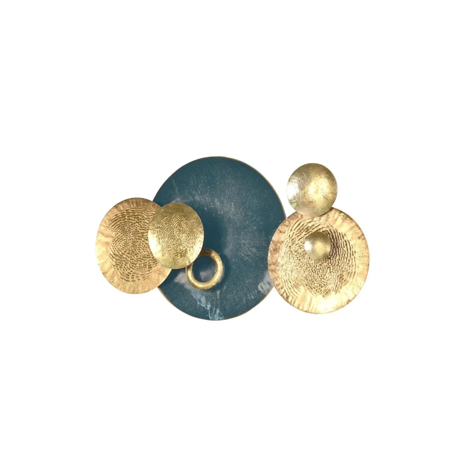 PAJOMA Wanddekoration Gold Metall mit Kreisen