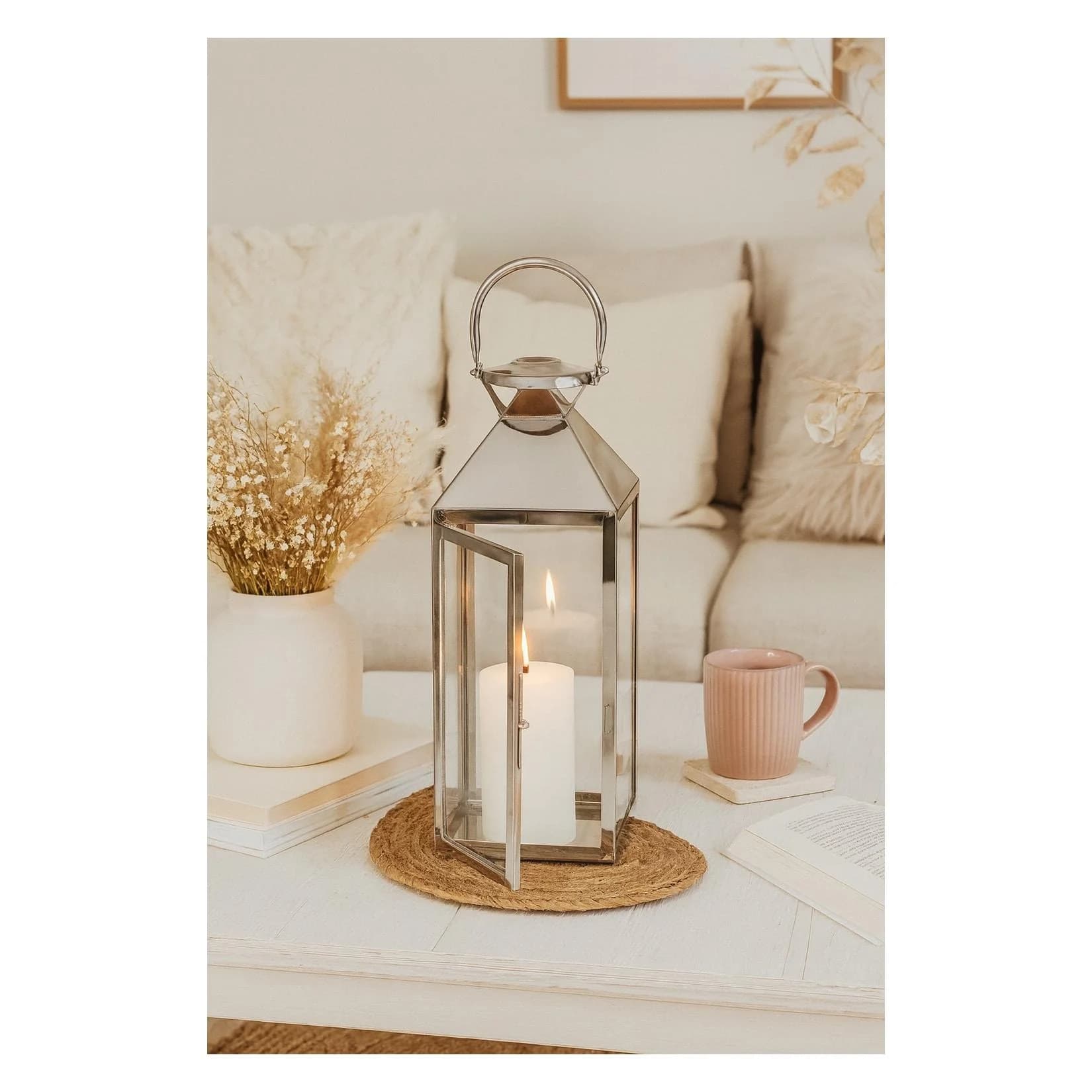möbel direkt online Laterne Mona Edelstahl Glas