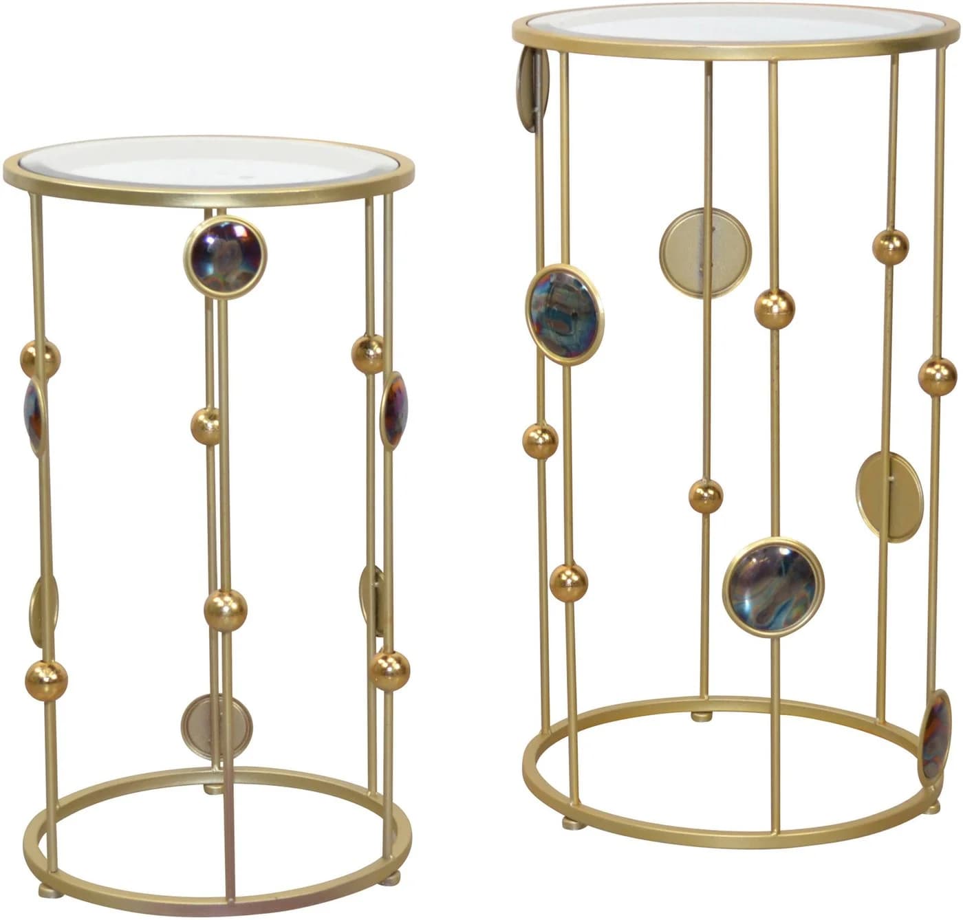 HOFMANN Beistelltisch Gold Spiegelglas Modern - Bild 3