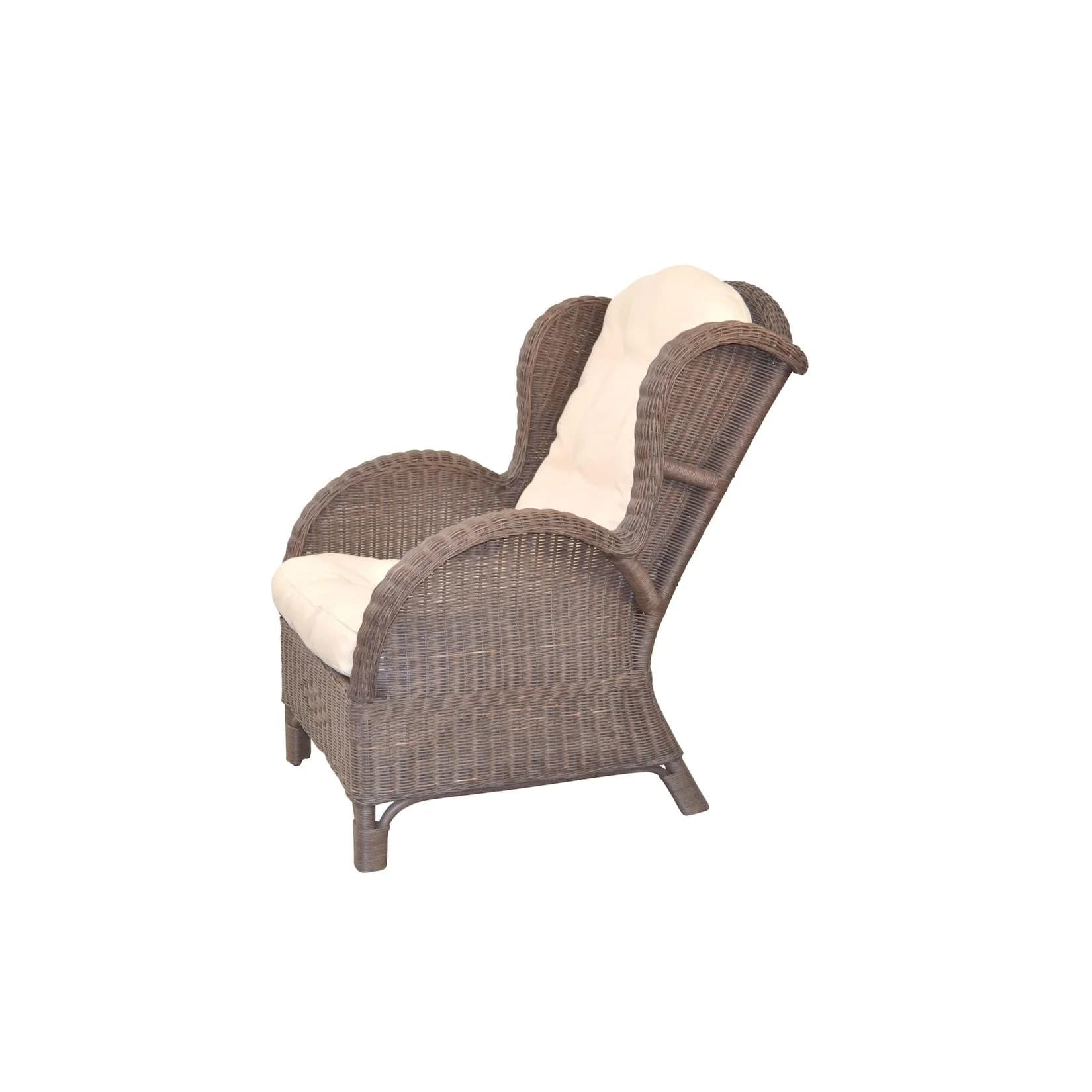Rattansessel aus Rattanrohr und Vlies