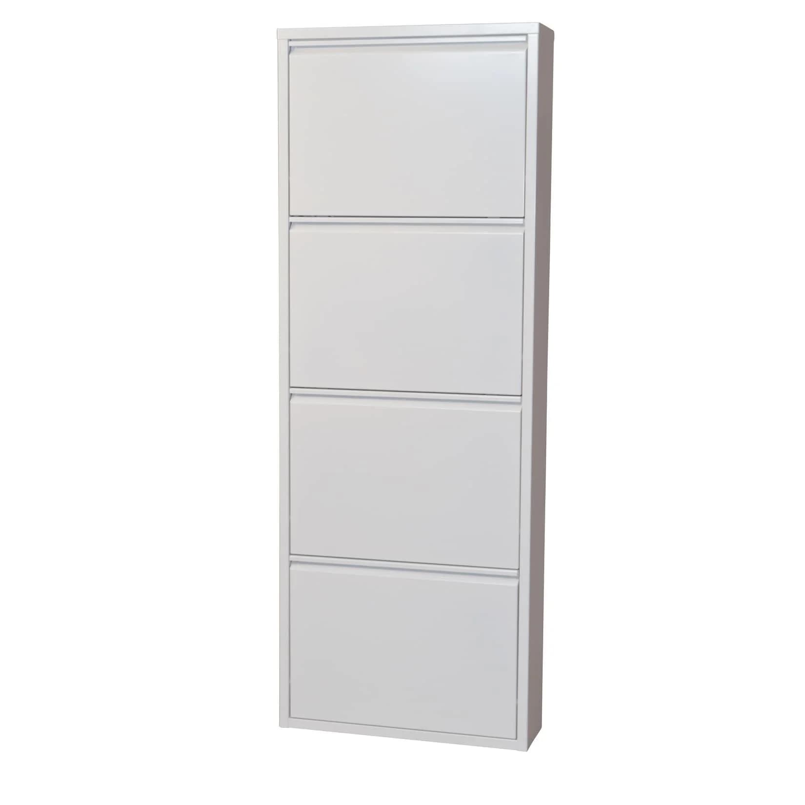 Metallschuhschrank 4 Klappen Madrid - Platzsparend