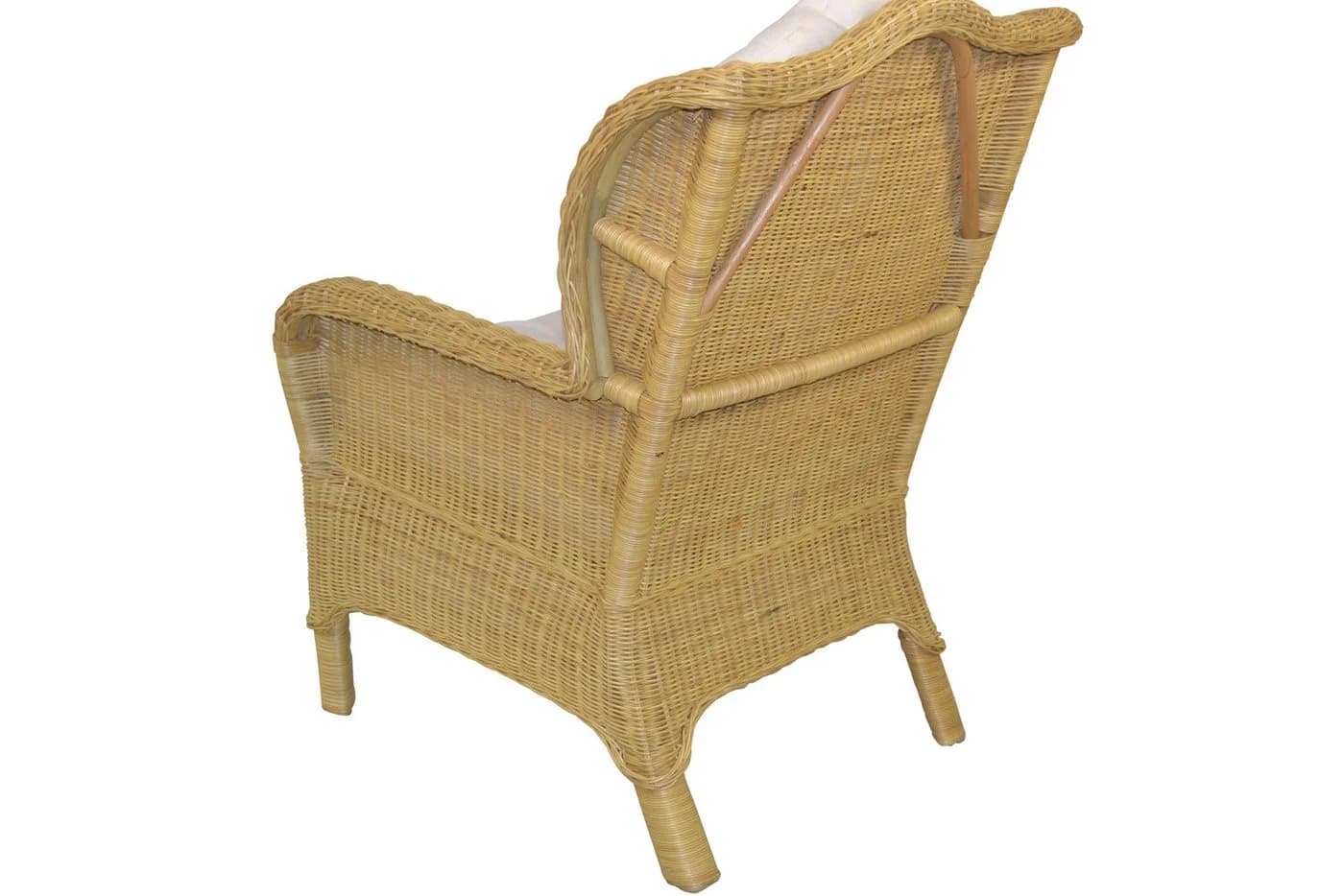 moebel-direkt-online Ohrensessel Samuel mit Hocker & Kissen Beige Rattan - Bild 3