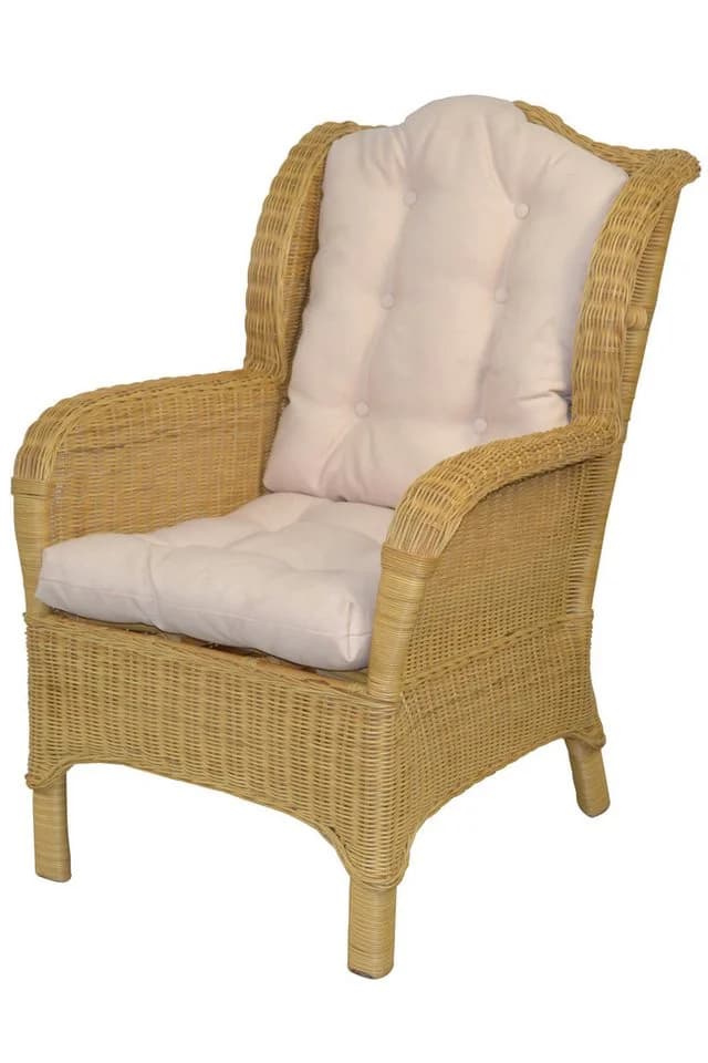 moebel-direkt-online Ohrensessel Samuel mit Hocker & Kissen Beige Rattan - Bild 4