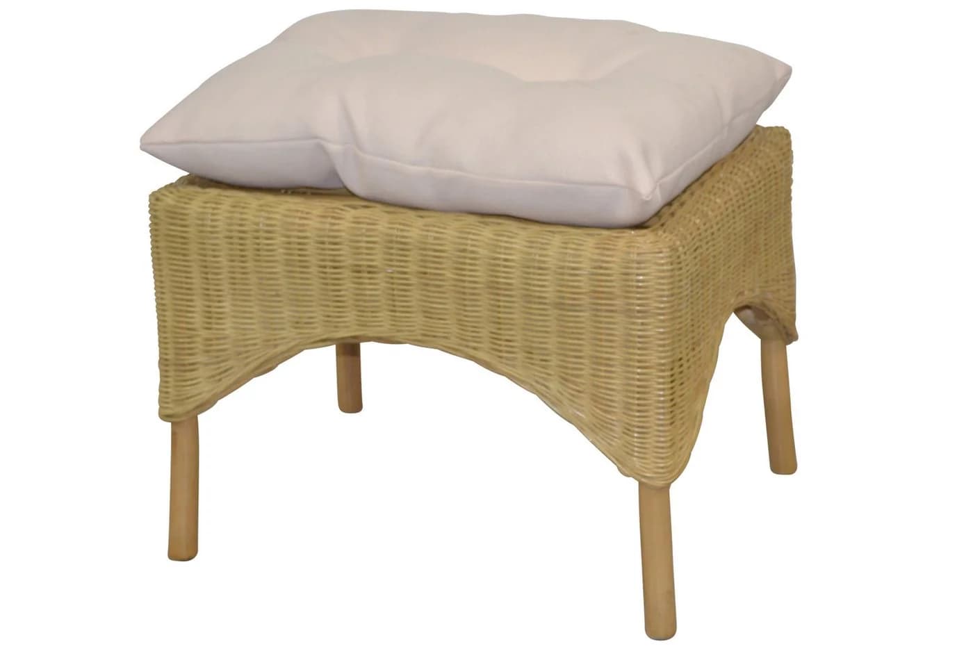 moebel-direkt-online Ohrensessel Samuel mit Hocker & Kissen Beige Rattan - Bild 5