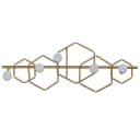 möbel direkt online Wandgarderobe Sally Gold Metall 5 Haken Holz Bild 1