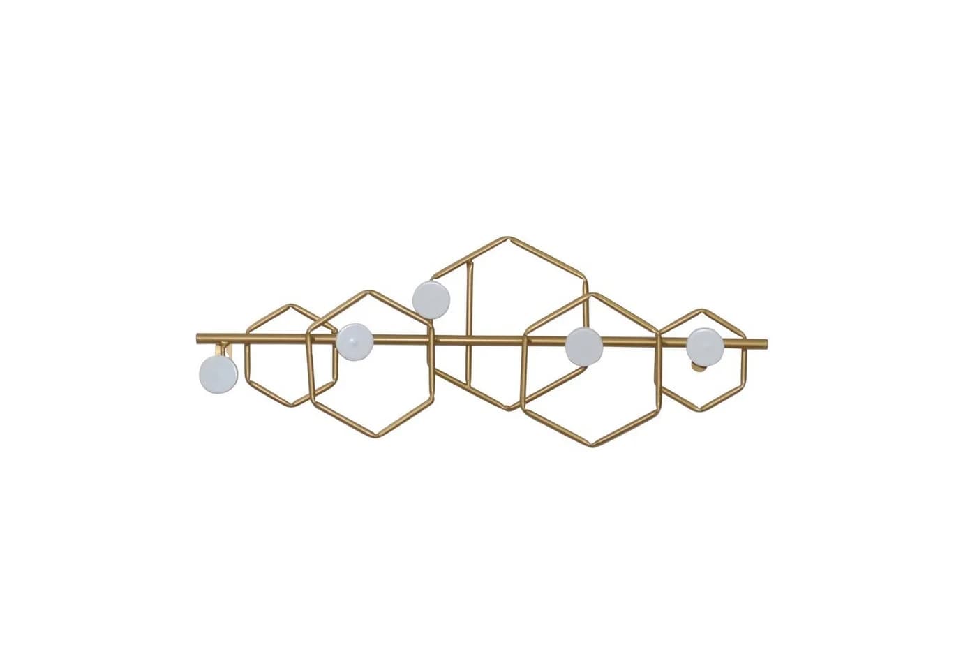 möbel direkt online Wandgarderobe Sally Gold Metall 5 Haken Holz - Bild 2