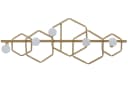 möbel direkt online Wandgarderobe Sally Gold Metall 5 Haken Holz Bild 4