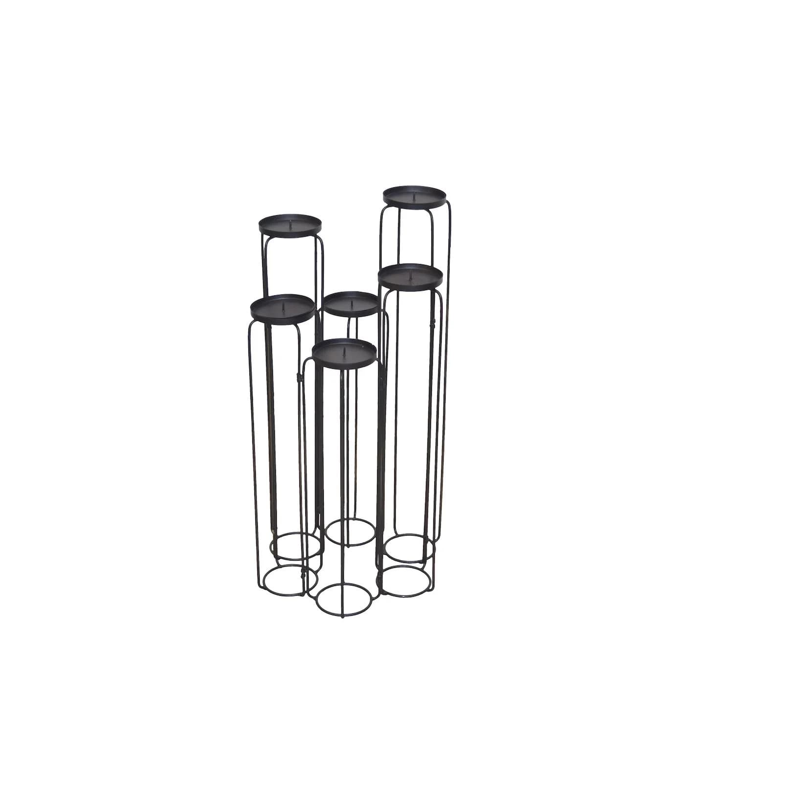 OTTO HOME Kerzenständer Mareesa Schwarz Metall 65cm