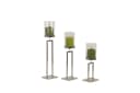 moebel-direkt-online 3-teiliges Kerzenhalter-Set Chrom Metall Glas Bild 3