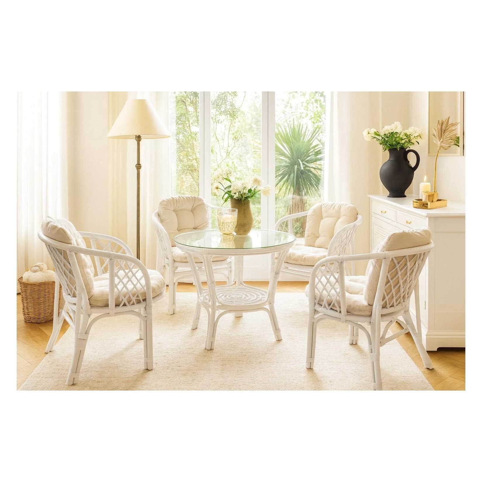 moebel-direkt-online Sitzgruppe Laurin 4 Rattansessel 1 Rattantisch