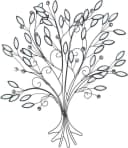 HOFMANN LIVING AND MORE Wanddekoobjekt Wanddekoration Blumenstrauß Spiegelblättchen Bild 1
