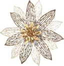 HOFMANN LIVING AND MORE Wanddeko Blüte Metall Beige/Gold Bild 1