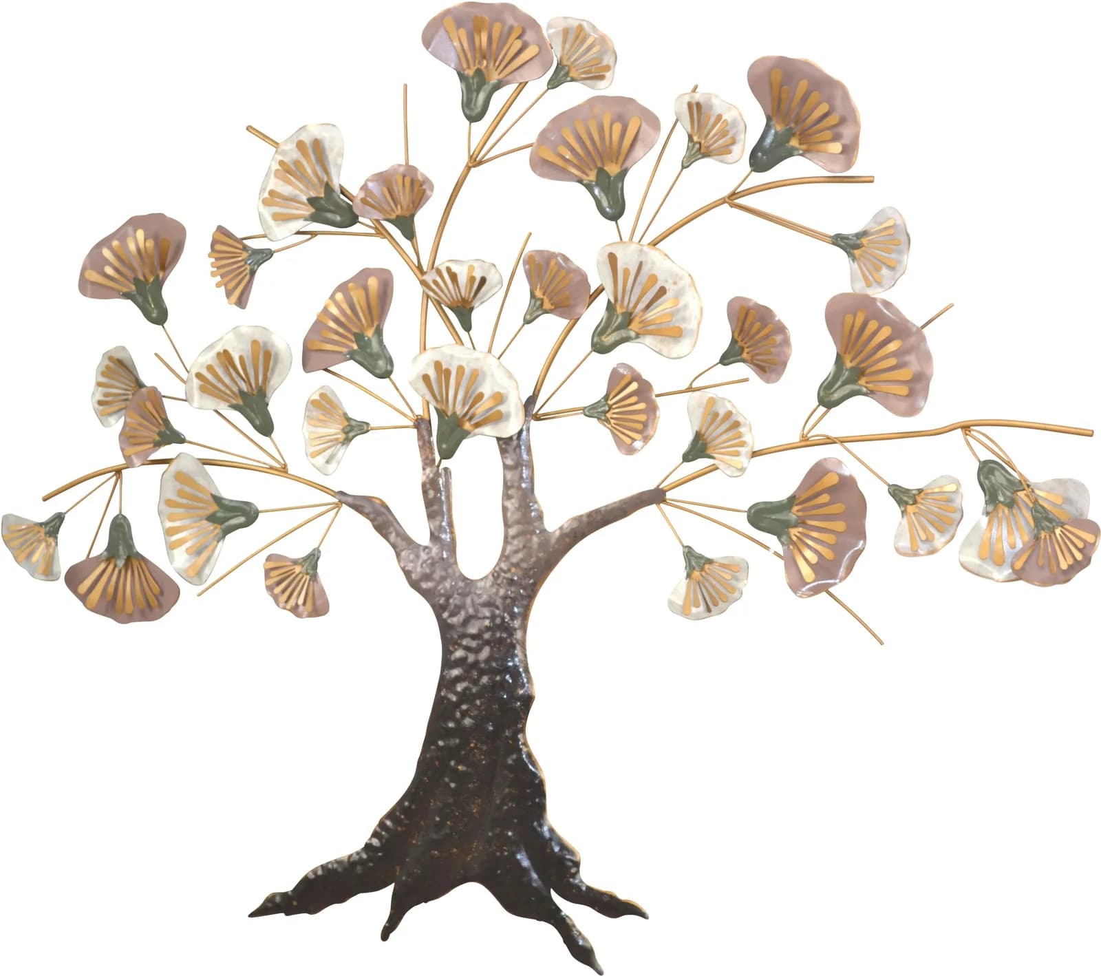 HOFMANN Wanddeko Baum Braun Metall 107x87cm