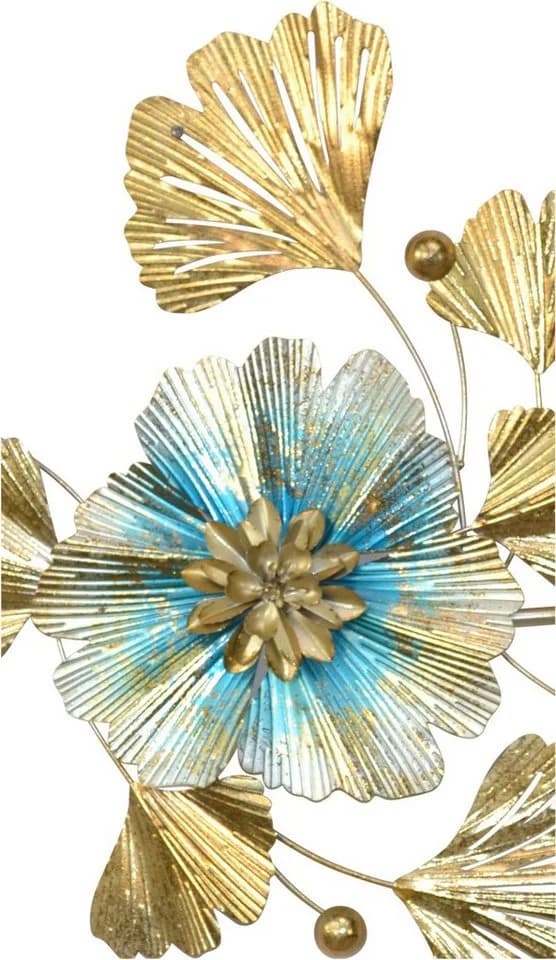 HOFMANN LIVING AND MORE Wanddeko Metall Gold-Türkis