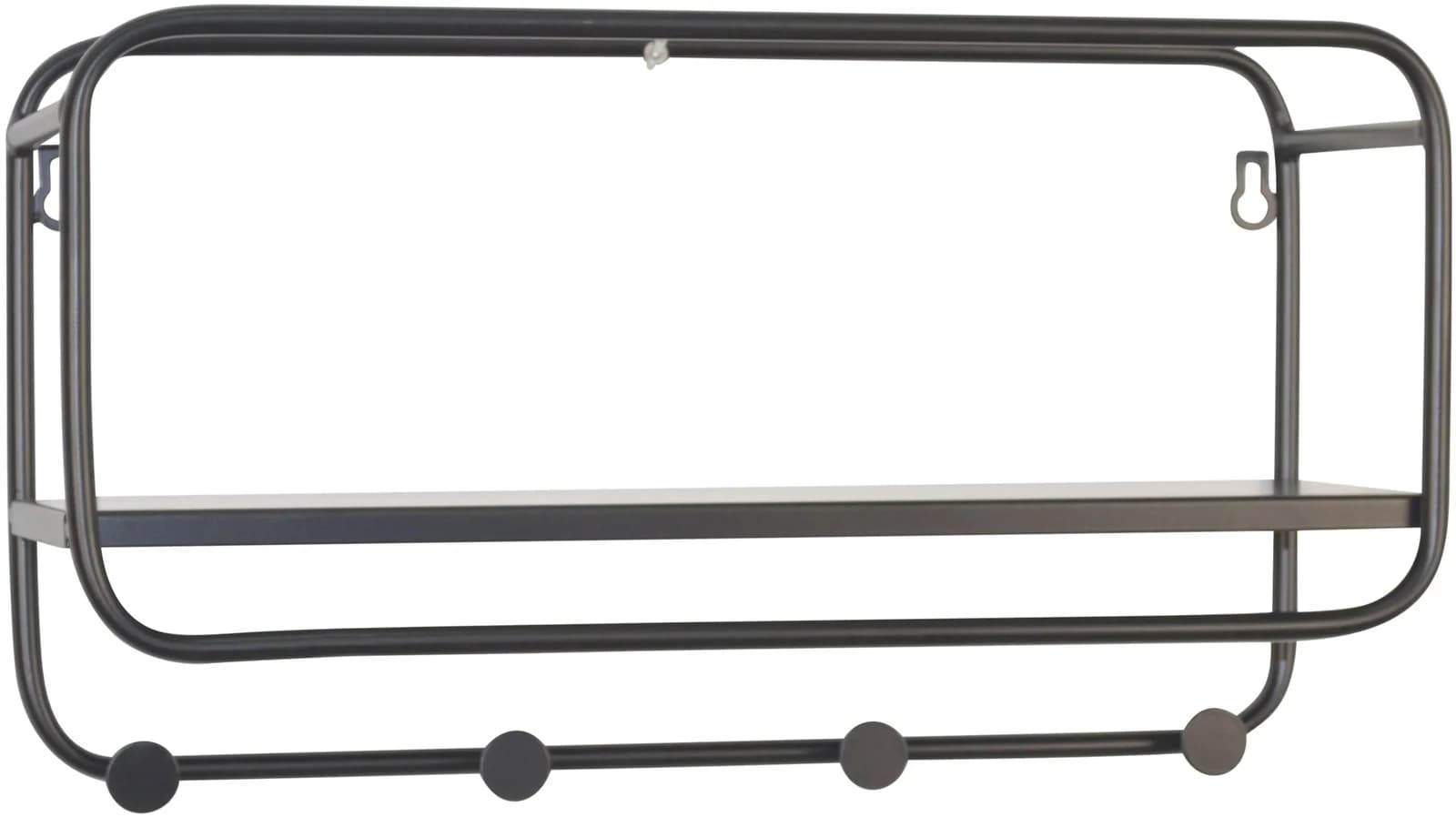 HOFMANN LIVING AND MORE Wandregal Schwarz Metall mit Haken