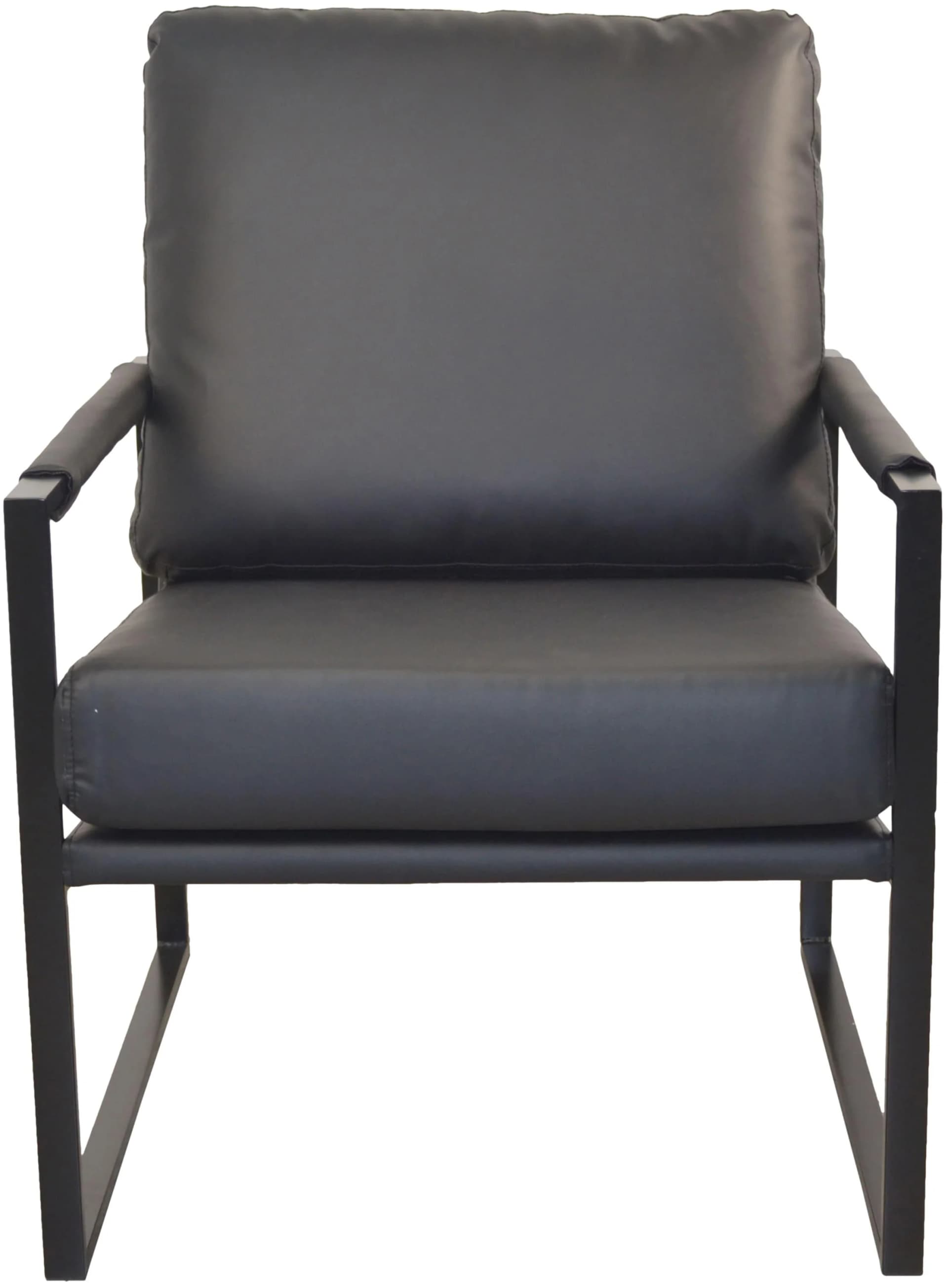 HOFMANN Loungesessel Schwarz Kunstleder Modern