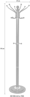 HOFMANN Kleiderständer Weiß Marmor Metall mit 12 Haken Bild 5