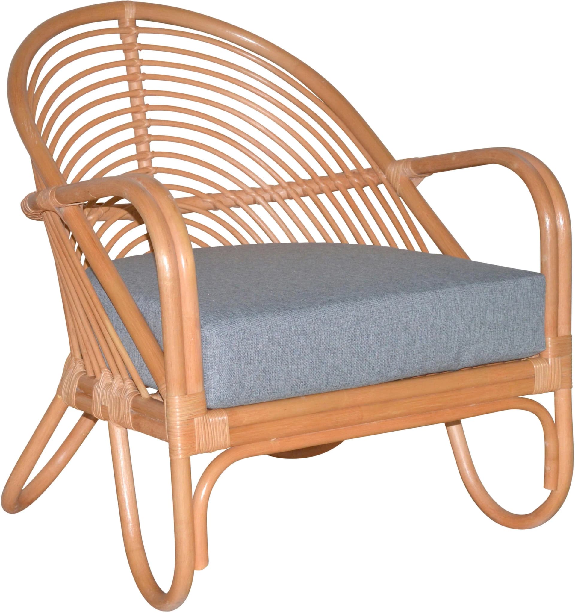 HOFMANN LIVING AND MORE Loungesessel Honigfarben Rattan mit Sitzkissen