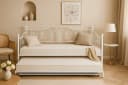 moebel-direkt-online Daybed Metallbett mit Gästebett Weiß Bild 3