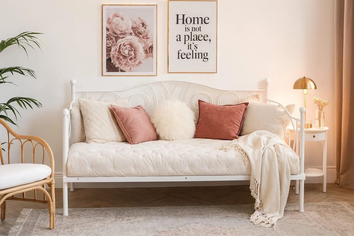 moebel-direkt-online Daybed Metallbett mit Gästebett Weiß - Bild 4