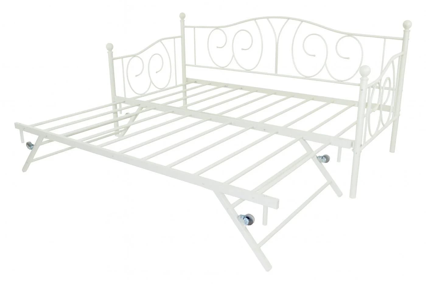 moebel-direkt-online Daybed Metallbett mit Gästebett Weiß - Bild 5