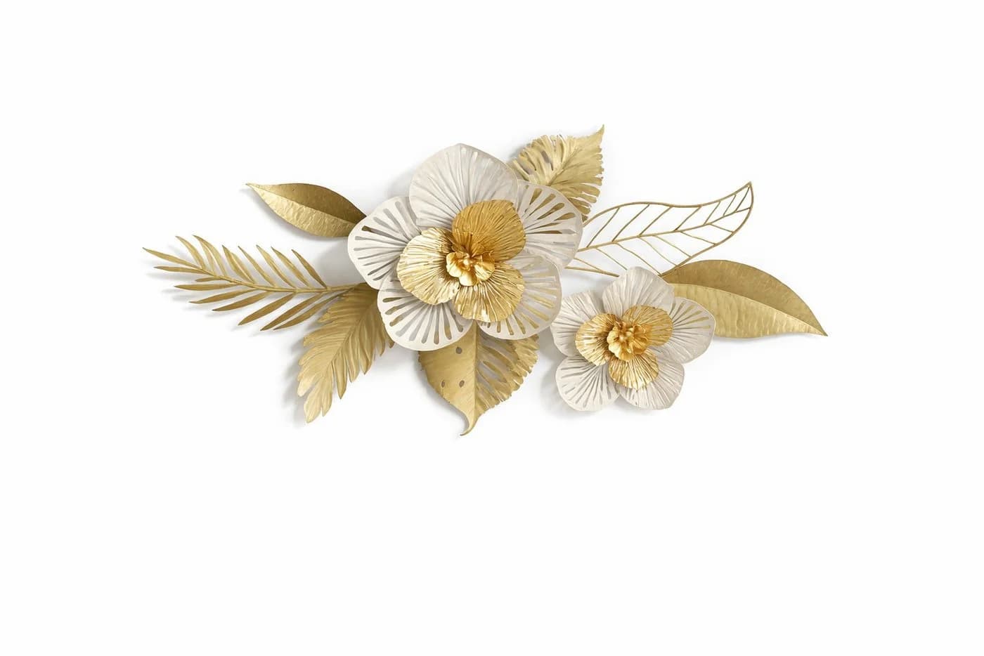 moebel-direkt-online Wanddeko Metall Blüte Gold Creme - Bild 2