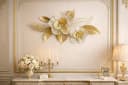 moebel-direkt-online Wanddeko Metall Blüte Gold Creme Bild 3