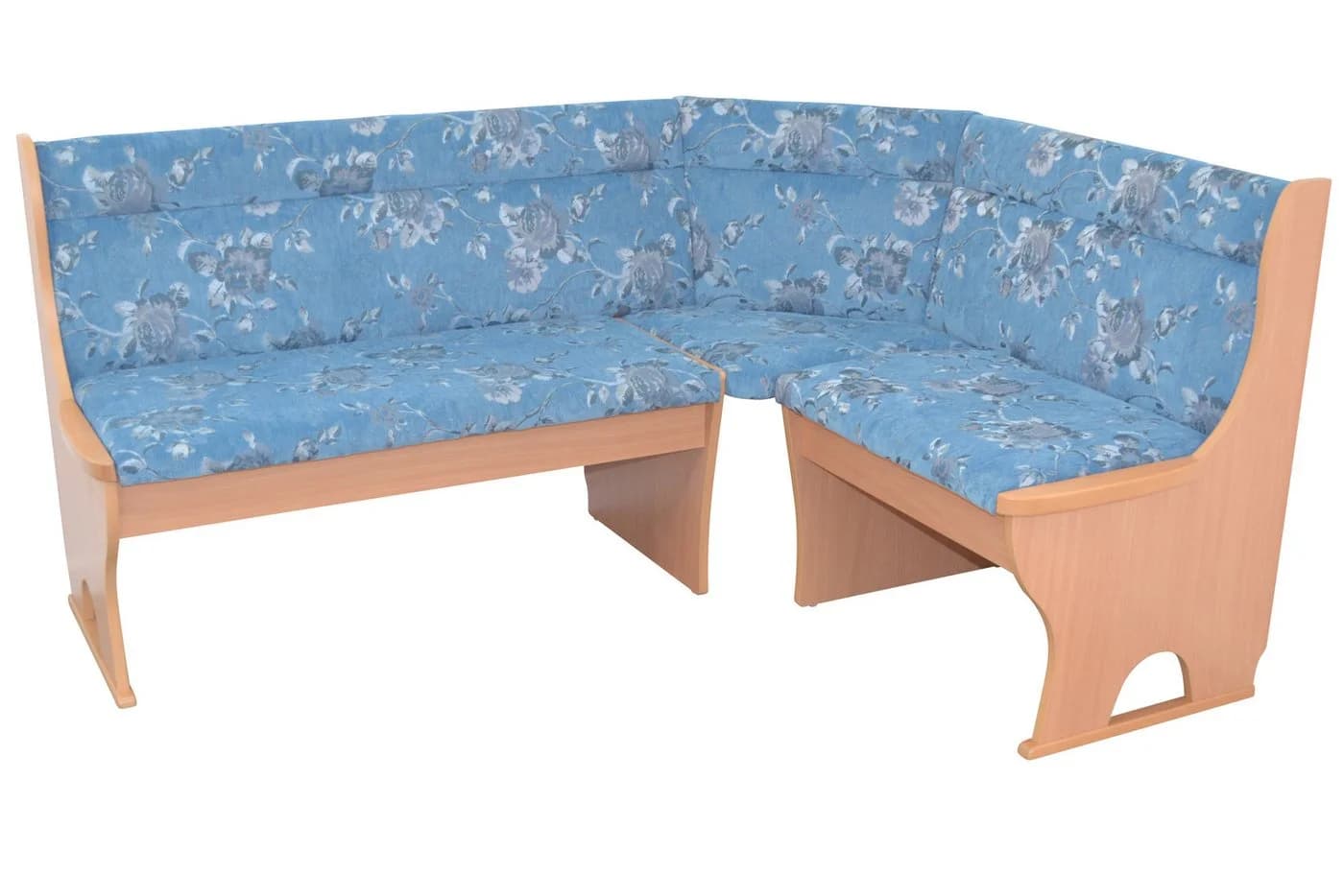 moebel-direkt-online Eckbank Madrid Blau Floral mit Stauraum