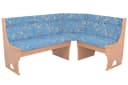 moebel-direkt-online Eckbank Madrid Blau Floral mit Stauraum Bild 2