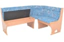 moebel-direkt-online Eckbank Madrid Blau Floral mit Stauraum Bild 3