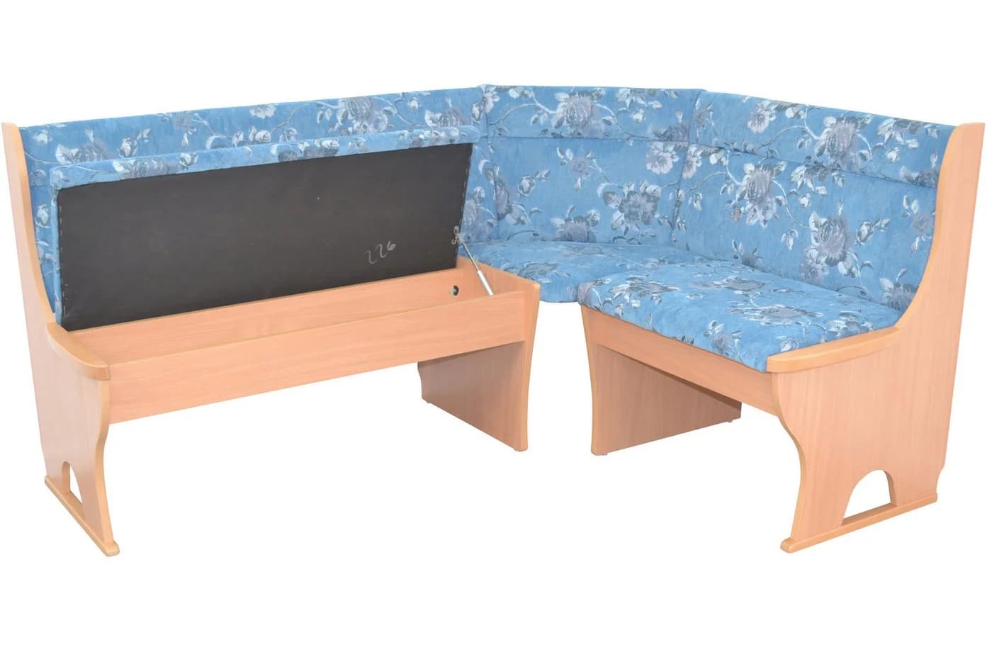 moebel-direkt-online Eckbank Madrid Blau Floral mit Stauraum - Bild 3