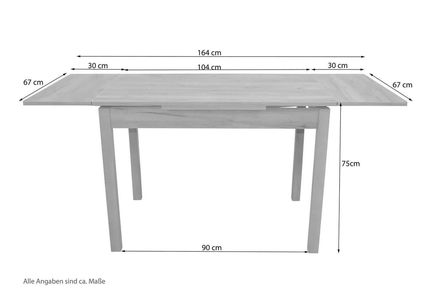 moebel-direkt-online Esstisch ausziehbar 104-164 cm Massivholz Buche - Bild 4