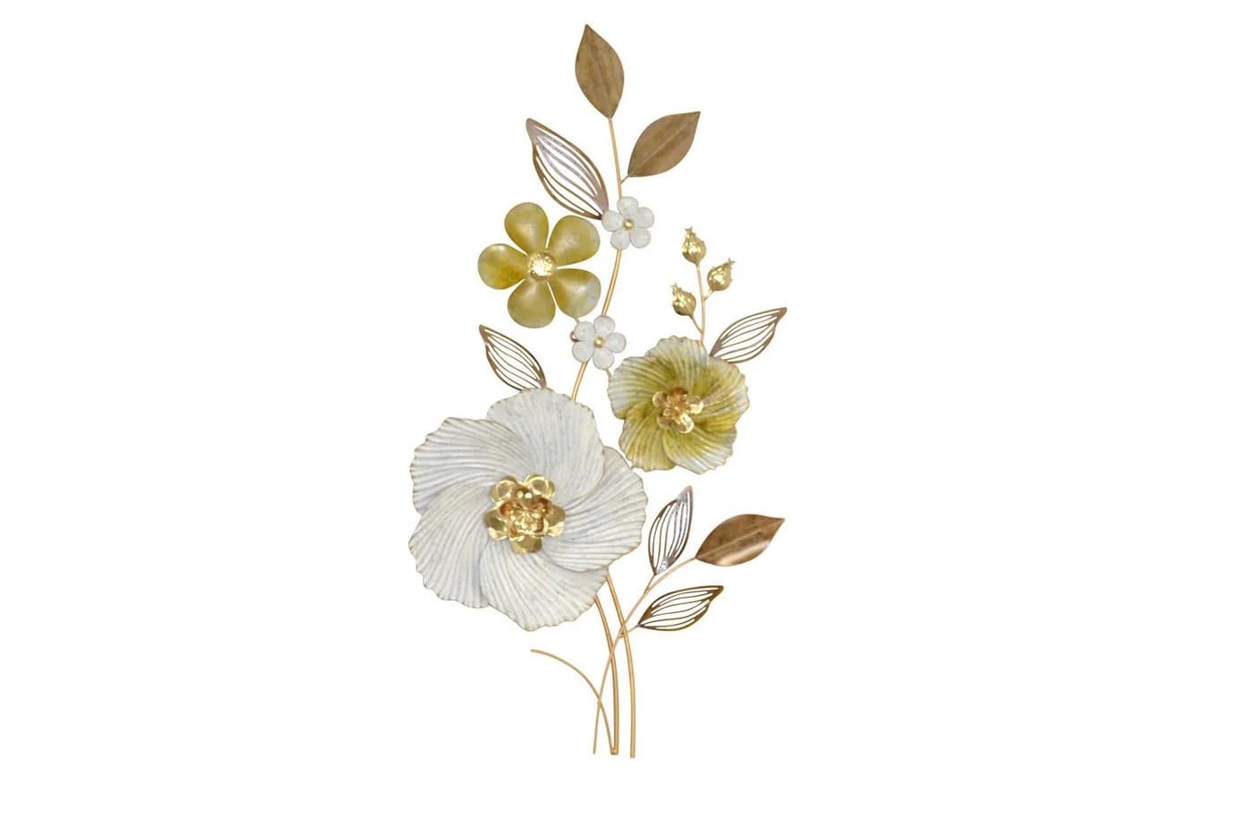 moebel-direkt-online Wanddekoobjekt Blumenzweig Apfelgrün/Gold/Creme