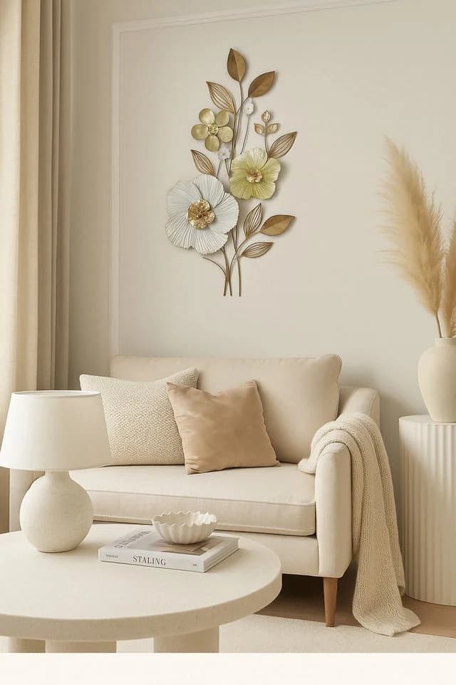moebel-direkt-online Wanddekoobjekt Blumenzweig Apfelgrün/Gold/Creme - Bild 2