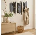 moebel-direkt-online Wandgarderobe Schwarz/Grau/Creme Metall Streifen-Design Bild 3
