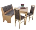Essgruppe aus Holzwerkstoff und Mikrofaser in modernem Design Bild 1