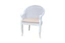moebel-direkt-online Sessel Berta Weiß Massivholz Rattan Landhausstil Bild 1