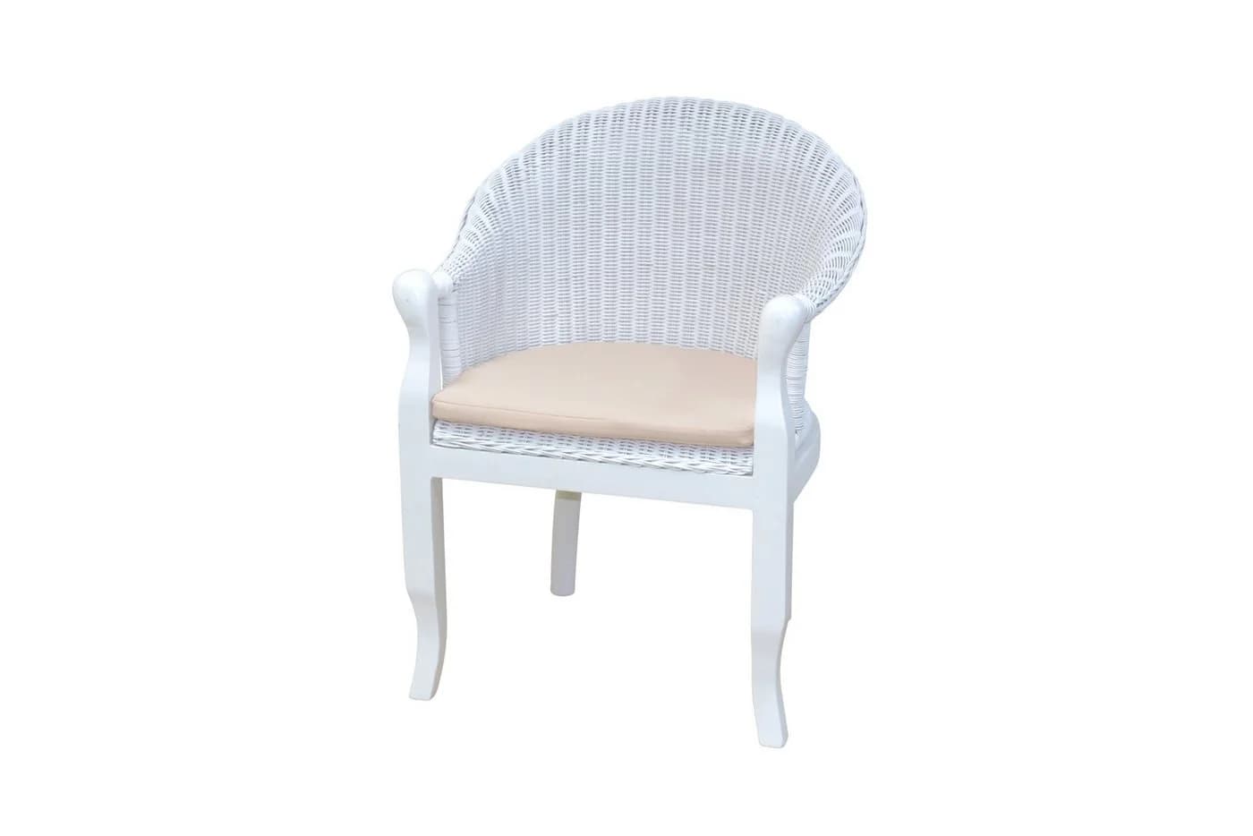 moebel-direkt-online Sessel Berta Weiss Rattan Landhaus
