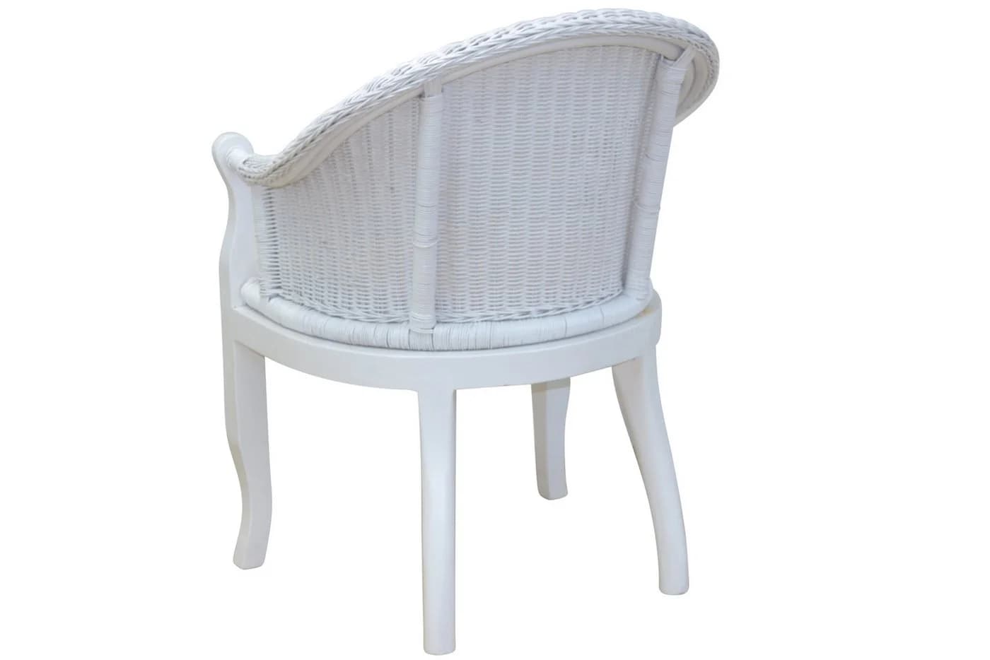 moebel-direkt-online Sessel Berta Weiss Massivholz Rattan