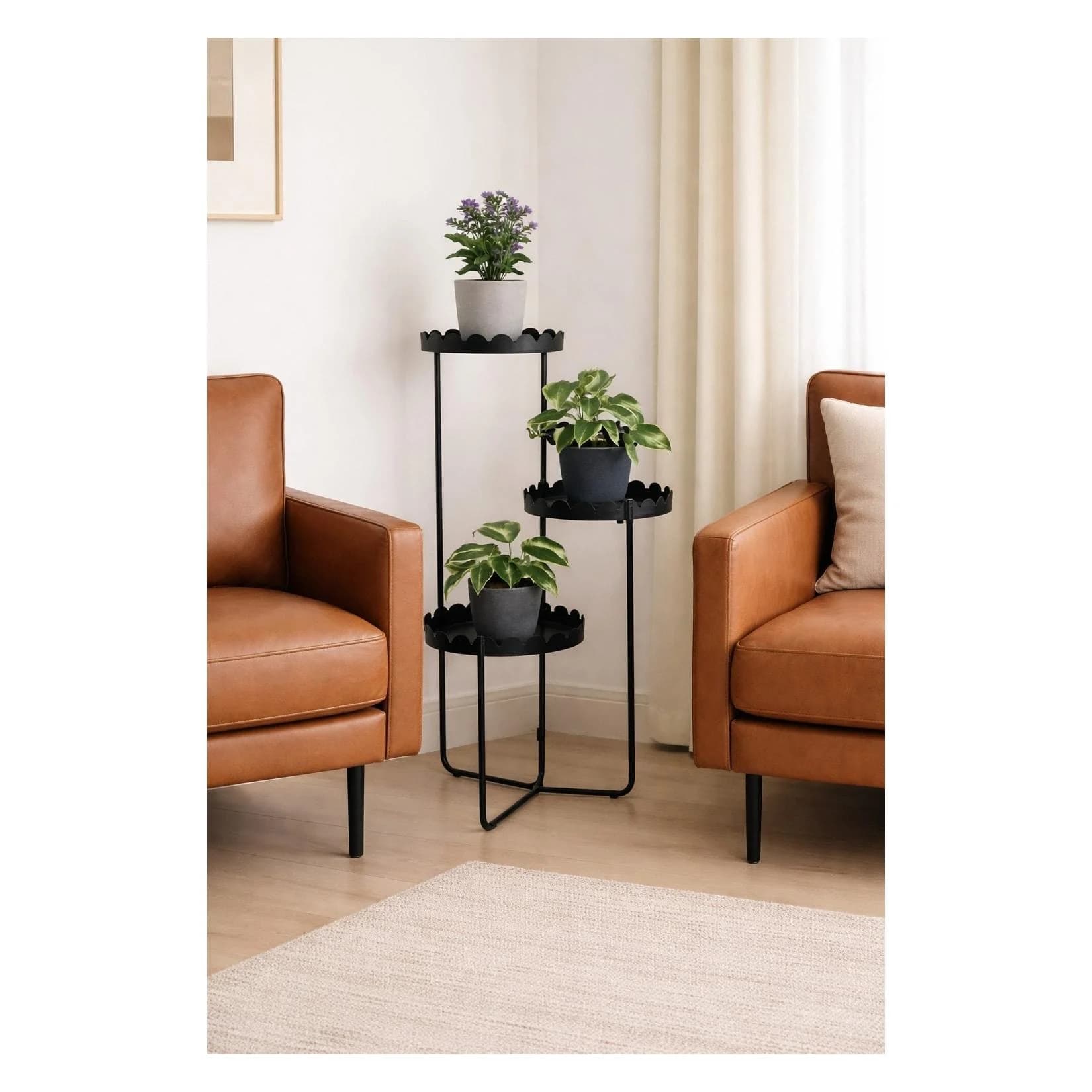 Marktkauf Blumenständer aus Metall Schwarz Modern