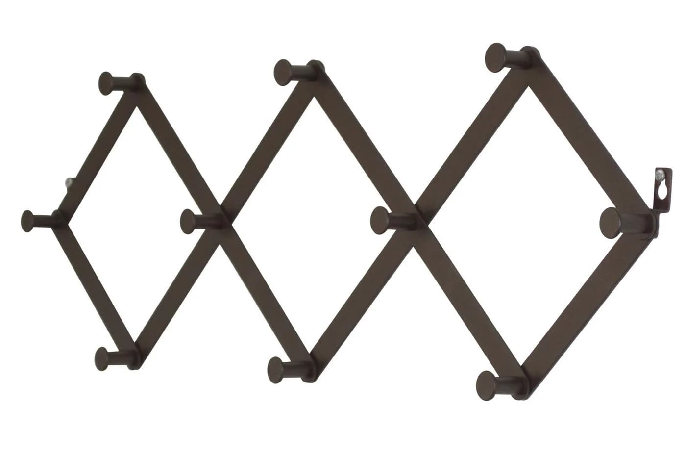 moebel-direkt-online Wandgarderobe Metall 10 Haken Schwarz