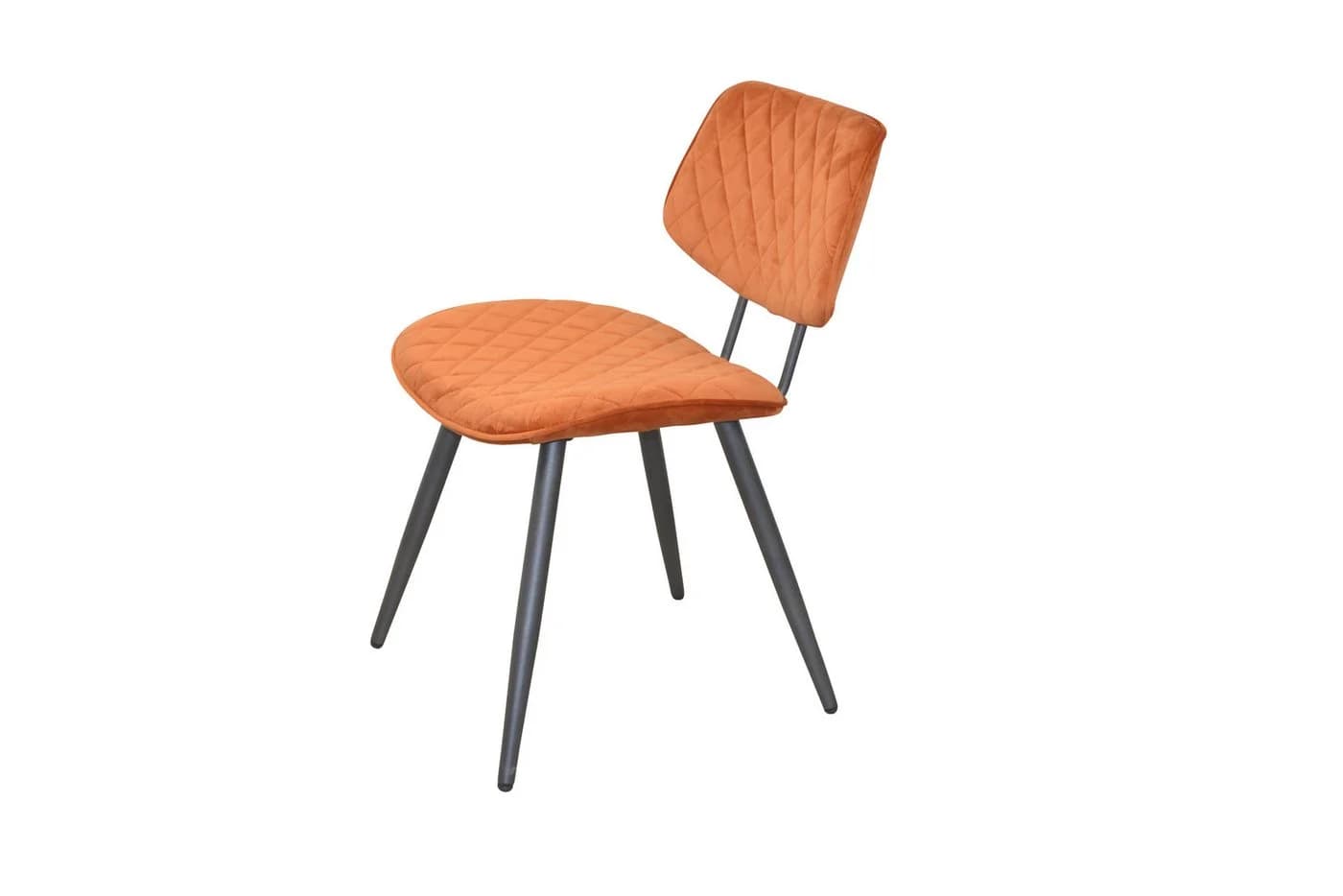 moebel-direkt-online Esszimmerstuhl Orange Samtoptik Rautensteppung - Bild 3
