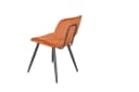 moebel-direkt-online Esszimmerstuhl Orange Samtoptik Rautensteppung Bild 4