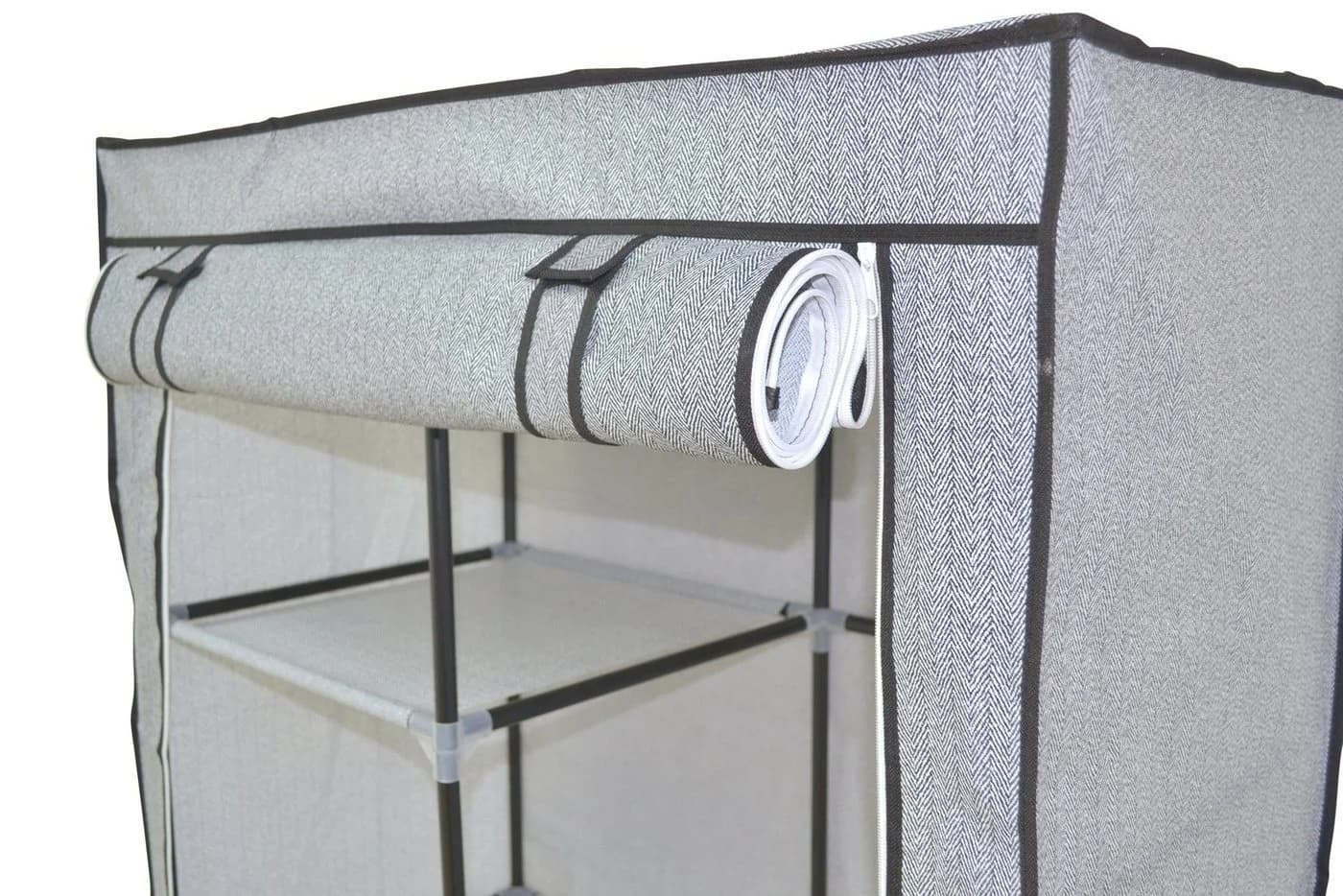 moebel-direkt-online Textil-Kleiderschrank Schwarz-Grau Meliert - Bild 4