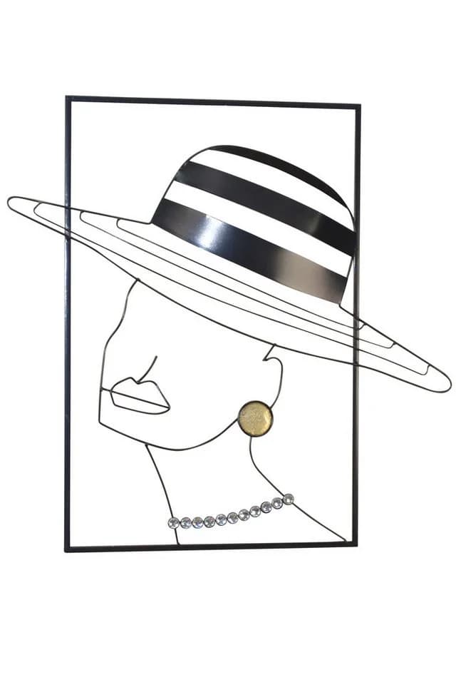 moebel-direkt-online Wandbild Frau mit Hut Metall - Bild 3