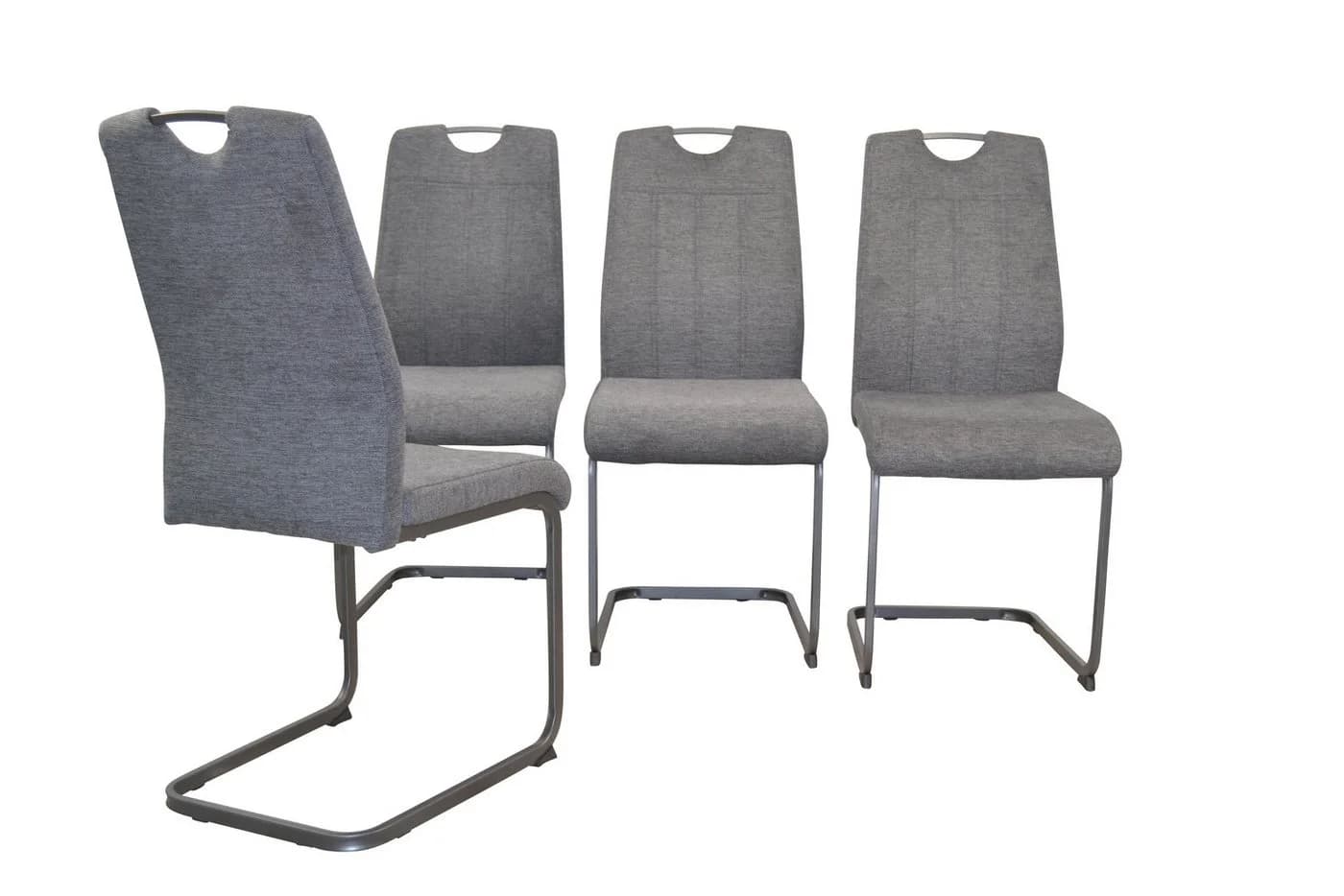 moebel-direkt-online Essgruppe 5tlg. mit Glastisch Marmoroptik & Schwingstühlen
