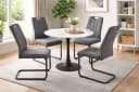 moebel-direkt-online Essgruppe 5tlg. mit Glastisch Marmoroptik & Schwingstühlen Bild 2