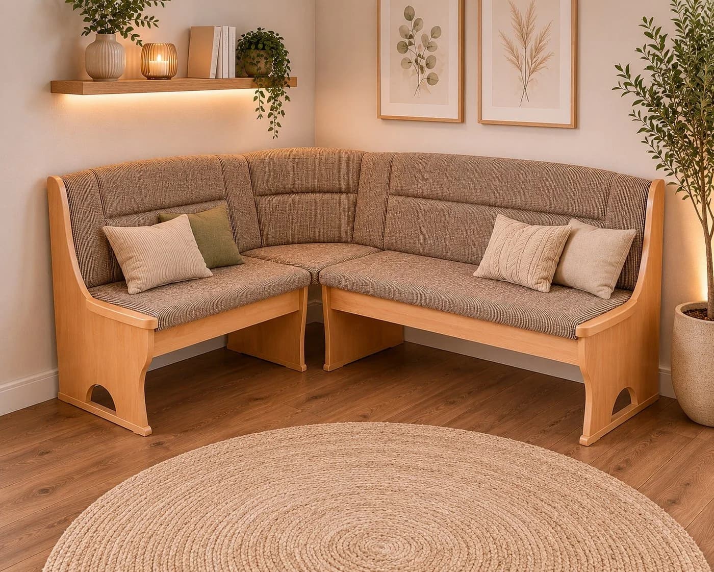 moebel-direkt-online Eckbank mit Stauraum Beige/Braun Modern - Bild 2