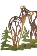 moebel-direkt-online Wanddekoobjekt Hirschkuh mit Kalb Metall Braun/Grün Bild 3